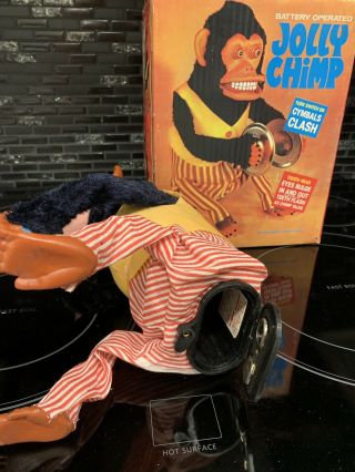 Vintage Jolly Chimp 1960s with Cymbals By Illco 7