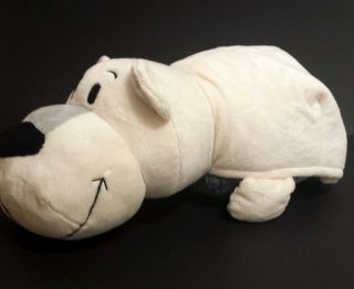 Flip A Zoo Plush Polar Bear Poppi / Husky Asher Stuffed Animal Toy 2 In 1