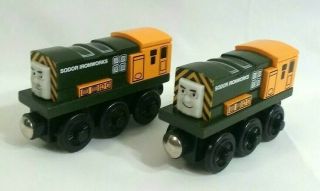 Thomas & Friends Wooden Railway Train Tank Engine Iron Arry & Iron Bert Pair
