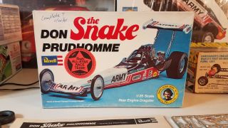 Vintage,  Rare " Revell " Don The Snake Prudhomme Dragster Model Kit H - 1464 1:25