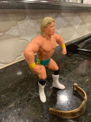 WCW Galoob Lex Luger Wrestling Figure UK Exclusive Green Trunks 1990 2