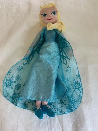 Disney Store Frozen Queen Elsa 18 " Plush Stuffed Toy Rag Doll Ragdoll Euc