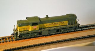 Sp&s Ho Scale All Brass Rs - 1 Diesel Locomotive,  Sp&s Caboose In O/b