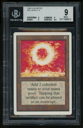 Bgs 9 Unlimited Sol Ring Mtg Unlimited - Kid Icarus -