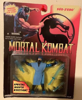 Mortal Kombat Sub - Zero Subzero Figure 1994 Carded Movie Edition