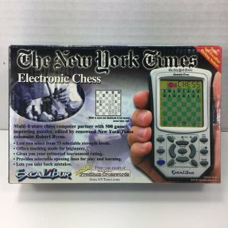 The York Times Excalibur Electronic Hand - Held Chess Game Model 974