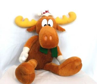 24 " Large Plush Christmas Rocky Bullwinkle Stuffed Animal Toy Moose 1996 Macy 