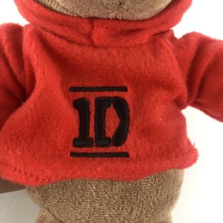 One Direction Brown Bear With Red Hoodie 1D Plush Teddy Bear 3