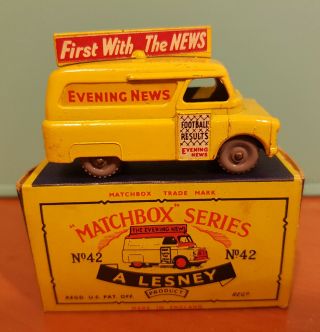 Matchbox A Lesney " Evening News " Van No 42 Series 1 - 75