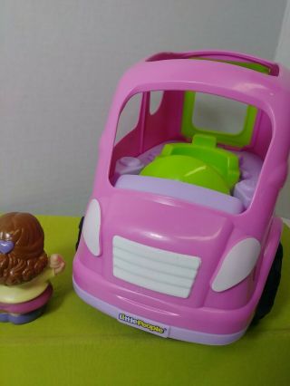 Fisher Price Little People Pink Car SUV Van w family Music Sounds Talks 2013 4