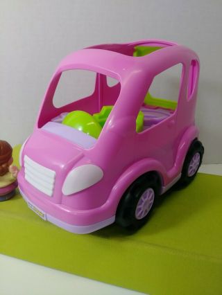 Fisher Price Little People Pink Car SUV Van w family Music Sounds Talks 2013 5