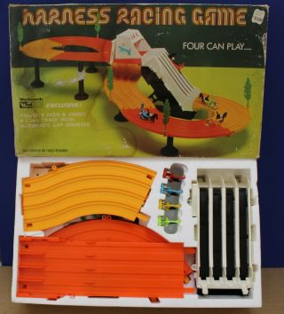 Vintage Tomy Woolworth Battery Op Harness Racing Game Boxed 70s Japan