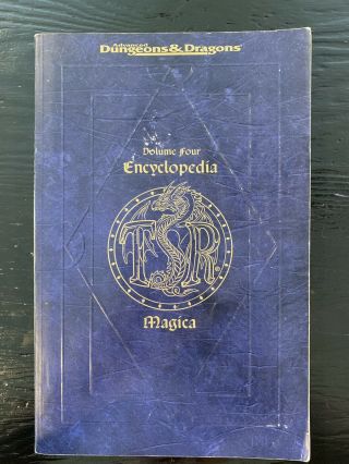 Ad&d: Encyclopedia Magica Volume 4 & Index - Tsr 2161