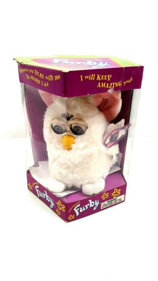 1998 Furby By Tiger Electronics Model 70 800 White With Manuals