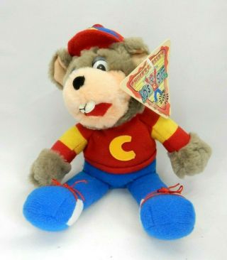 Vintage Chuck E Cheese Plush 1999 Stuffed Animal Toy With Tag 10 "