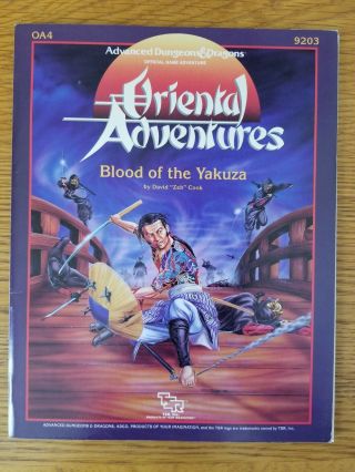 Blood Of The Yakuza Oa4 Ad&d 1st Edition Oriental Adventures