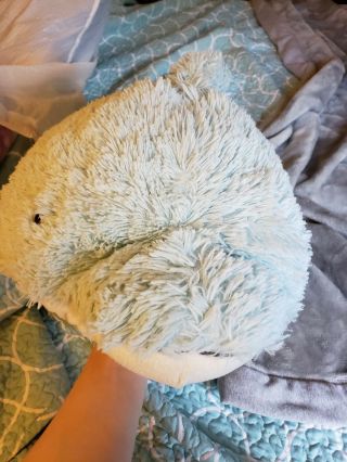 Light Blue Dolphin Pillow Pet Large 25” Soft,  Cute,  And Cuddly