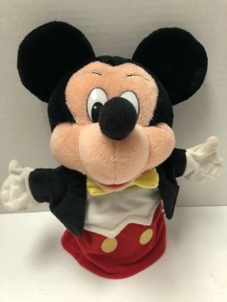 Vintage Disney 1993 Mattel Plush Hand Puppet Disneyland Mickey Mouse
