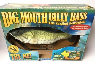 Vintage Big Mouth Billy Bass The Singing Fish Sensation Gemmy 1998 In The Box