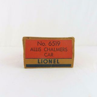 Lionel 6519 Postwar Allis Chalmers Condenser Car Orange/Gray with Box 3