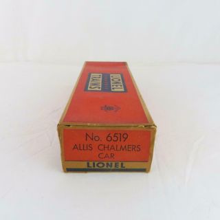 Lionel 6519 Postwar Allis Chalmers Condenser Car Orange/Gray with Box 4