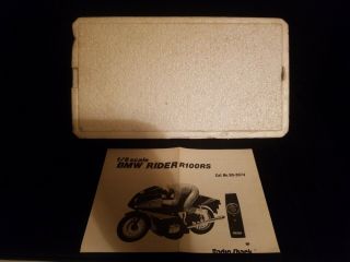 Vintage 1980 ' s Radio Shack Remote Control BMW Motorcycle W Box b15 2