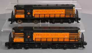 American Flyer 3745 S Scale T & P 374 & 375 Gp - 7 Diesel Locomotive Set With So