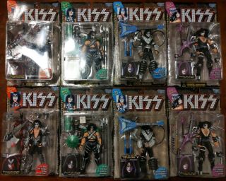 Kiss Ultra Action Figures Mcfarlane Toys Set Of 8 1997