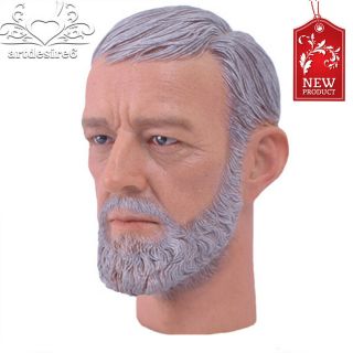 1:6 Jedi Master Male Head Sculpt For 12 " Hot Toys Phicen Action Figure Bodies
