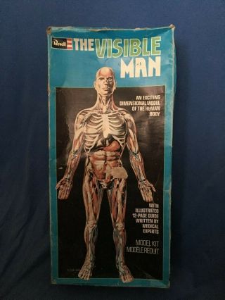 Vintage Visible Man Model Kit Revell Complete Stand Instructions Anatomy Class