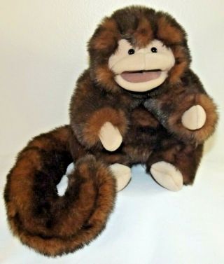 Folkmanis Folktails Monkey Full Body Plush Hand Puppet Pretend Play Long Tail