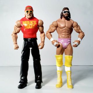 Wwe Wwf Hulk Hogan & Macho Man Randy Savage Wrestling Action Figure Mattel 2011