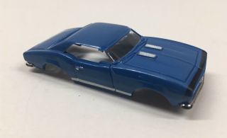 Vintage Aurora Thunderjet Camaro Ho Slot Car Body Dark Blue As - Is