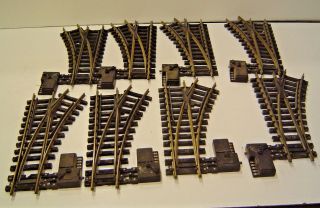 Eight " G " Scale Aristocraft 4 Foot Dia Solid Brass Switches,  Usa Style Ties