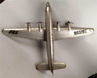 Vintage Marx Pressed Metal Airplane Pan American Airline Large Size Toy Plane