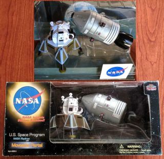 Nasa U.  S.  Space Program Replicas 2 Pc Set Apollo 11 Lunar Module A =