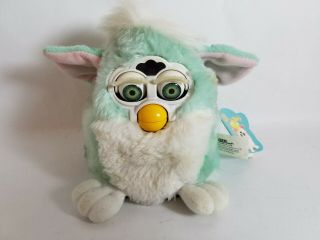 Vintage 1999 Furby Babies Electronic Green W/pink Ears Model 70 - 940 -