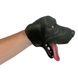 3X DOG PUPPETS Black Lab Labrador Retriever Chocolate Yellow Rubber Hand Puppet 2