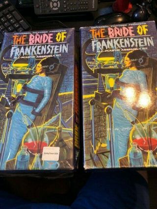 2 The Bride Of Frankenstein Model Kits,  Polar Lights,  1997,  Open,  Items Painted