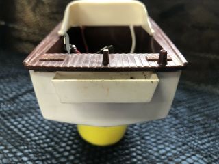 Cragstan Plastic Toy Boat And Outboard Motor Johnson Sea Horse Fleetline 60’s. 5