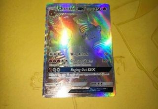Charizard Gx Secret Rare 150/147 Nm Pokemon Tcg Burning Shadows Rainbow Hyper