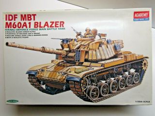 Academy 1:35 Scale Israeli Defence Force Mbt M60a1 Blazer Tank Model Kit -