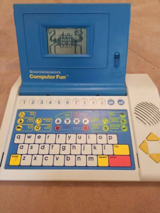 Vintage Texas Instruments Computer Fun Laptop Toy 1988 Great
