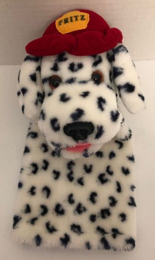 1987 Dakin Fritz Puppet Dalmatian Fireman Dog 11 " Plush Vintage Stuffed Animal