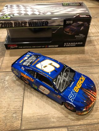 Autographed Chase Elliott 2018 Watkins Glen 1/24 First Win 9 Sunenergy Blue