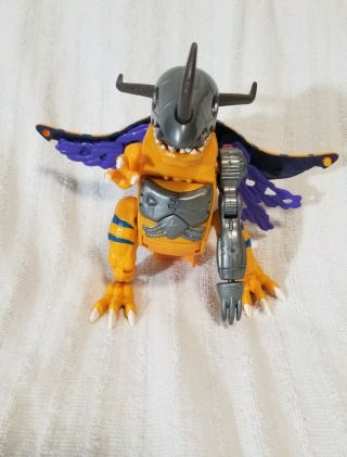 Digimon Digivolving Toys 5 " Greymon Metalgreymon Figure Bandai 1999 Incomplete