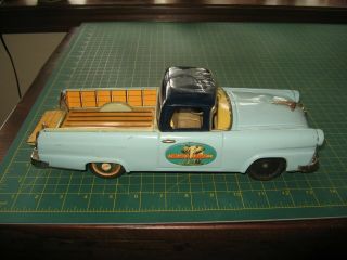 Vintage Car Truck Japan Tin Toy Friction Bandai Ford Last Longer Rare Nr