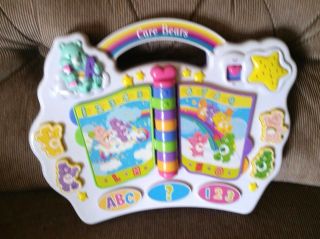 Care Bears Electronic Talking Book Flip Pages Letters Numbers Learning Toy 2004