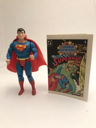 Vintage Kenner Powers Superman Loose Figure 1984 Dc Cape,  Comic