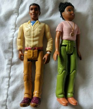 Fisher Price Loving Family Dollhouse African American Mom Dad Parents